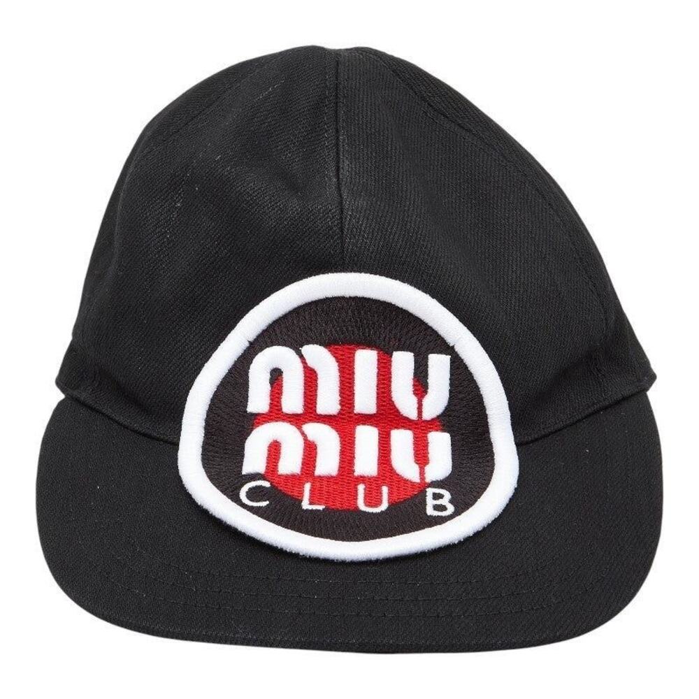 Miu Miu Cotton Logo Embroidered Baseball Cap Multicolor